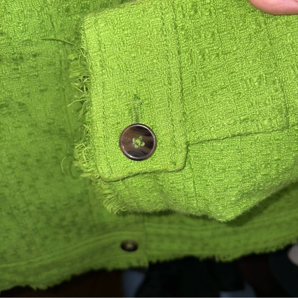 Chico's Green Tweed Jacket - Picture 4 of 5